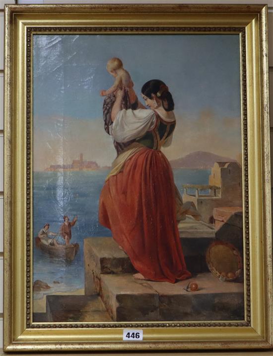 J. Philip, oil on canvas, The Return, monogrammed and dated 1869, 47 x 34cm